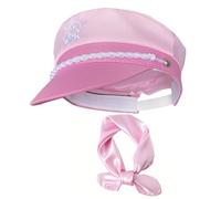 Chapeau de capitaine pour femme, fille, casquette de rose - Chapeau élégant bleu marine pour fêtes à thème nautique, enterrement de vie de jeune fille, costume, Halloween