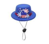Chapeau de carnaval avec pince à cheveux pour les jours de l'indépendance, festival, petit chapeau haut-de-forme patriotique pour tous les âges et animaux de compagnie, pince à cheveux