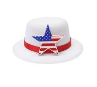 Chapeau de carnaval avec pince à cheveux pour les jours de l'indépendance, festival, petit chapeau haut-de-forme patriotique pour tous les âges et animaux de compagnie, pince à cheveux