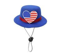 Chapeau de carnaval avec pince à cheveux pour les jours de l'indépendance, festival, petit chapeau haut-de-forme patriotique pour tous les âges et animaux de compagnie, pince à cheveux