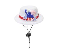 Chapeau de carnaval avec pince à cheveux pour les jours de l'indépendance, festival, petit chapeau haut-de-forme patriotique pour tous les âges et animaux de compagnie, pince à cheveux