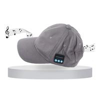 Chapeau de Casque d'écoute sans Fil Bluetooth 4.2, Casquette de Baseball de Course à Pied de Sport de Musique (Gris)