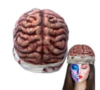 Chapeau de cerveau - Chapeau de pensée amusant | Accessoire de costume d'horreur 3D pour femmes et adultes - Accessoire photo, comédie, spectacle, festival, anniversaire, maison hantée
