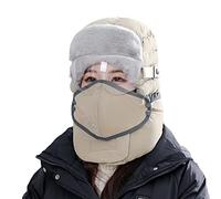 Chapeau de Chasse Femme Chapka Bonnet de Trappeur d'hiver Russe Sport Ski Snowboard Equitation Thermique Chapeau Trappeur Hiver Cache Oreilles Aviateur Casquette,Kaki