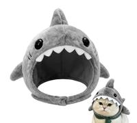 Chapeau de chat - Costume de requin doux réglable | Adorable tenue chaude pour chaton, fête, déguisement, photographie, vacances, accessoire pour animaux de compagnie pour chats et petits animaux de