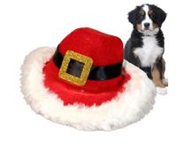 Chapeau de Chat - Costumes pour Animaux de Compagnie, Chapeaux de Noël pour Chats, matériau léger et Confortable, Design Festif en Peluche avec Bordure Blanche, Tenue de Vacances Mignonne, Accessoire