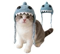 Chapeau de chat mignon, en forme de requin - Chapeau de cosplay comme chiot - Pour la photographie d'animaux, les voyages, le shopping, les fêtes costumées, les fêtes d'anniversaire à la maison, dans