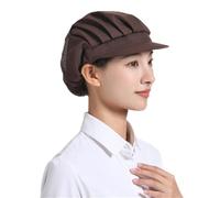 Chapeau de chef en maille respirante - Filet de protection pour cheveux - Pour restaurant, cuisine et boulangerie - Réglable, Couleur café., Half net cloth