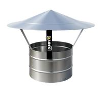 Chapeau De Cheminée Ø120 mm - Hotte Pare-Pluie Pour Conduit De Fumée - Acier Inoxydable - SUNIFY