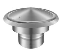 VEVOR Chapeau de cheminée Φ150 mm Base ronde Inox 304 Anti-oiseaux Pare-vent