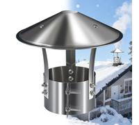 Chapeau de cheminée 201 acier inoxydable Chapeau de cheminée 3" 4" 5" 6" 7" extérieur intempéries-Proof toit chapeau Tuyau de poêle chapeau de évacuation de cheminée chapeau réglable rond cheminée p