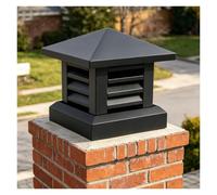 Chapeau de Cheminée à Toit Carré, Chapeau de Cheminée à Sommet Conique Filtre Débris et Feuilles pour Fours, Ranchs, Toits et Maisons Préfabriquées