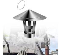 Chapeau De Cheminée Acier Inoxydable, 201 Chapeau De Pluie De Toit, Grille Aeration Exterieur 110/130/160/190/210/230/250 mm Couvercle De Trou De Cheminée pour Aux Cheminées(190mm/7.5in)