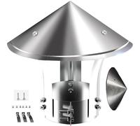 Chapeau de Cheminée Acier Inoxydable 201 Chapeau de Pluie de Toit Housse de Pluie pour Cheminée Couvercle de Trou de Cheminée pour Tuyau Hotte d'aération 90mm 150mm 180mm(150mm)