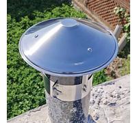 Chapeau de Cheminée Acier Inoxydable 304, 7.5 9 10 11 12.5 13 14 15 16 17 18 cm Couvercle de Tuyaux de Poêle, Hotte Capot Conduit de Fumée Protection Pluie et Neige(7.5cm)