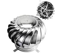 Chapeau De Cheminée Acier Inoxydable Capot Extracteur De Fumées Rotatif éolien 110 160 250 300 400 500 mm Chapeau De Pluie De Toit pour Les Conduits De Cheminée Et De Poêle(19.7in/500mm)