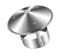 Chapeau De CheminéE Acier Inoxydable, Chapeau De CheminéE Anti Pluie, Capot De Capsulage Pour Pots De CHeminéE, ChapeaU De Toiture En Inox Rond, ChapeaU D'éVacuation De FuméE(180 mm(7.087 in))