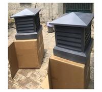 Chapeau de cheminée Anti-Pluie, Chapeau de cheminée carré en Alliage d'aluminium, Protection Anti-Pluie 45,7 x 45,7 cm, Grille d'aération extérieure résistante, Protection de cheminée résist