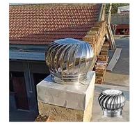 Chapeau de cheminée Anti-Pluie, Chapeau de cheminée Rotatif en Acier Inoxydable 304, Chapeau de cheminée Coupe-Vent et étanche, aération de Toit de 16 cm, empêche Les Vents contraires et la