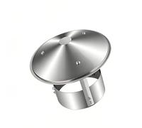Chapeau de Cheminée Anti Pluie Pare-Pluie, Réglables Chapeau Cheminée INOX 304 de Toit - Conique, Plusieurs Tailles 100mm 125mm 140mm 150mm 180mm 200mm 300mm(125 mm/4.9 in)