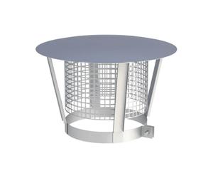 Chapeau de cheminée avec grille de protection anti-oiseaux et anti-étincelles double paroi- TEC-DW-Classic 150 mm