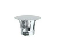 Chapeau de cheminée avec grille de protection anti-oiseaux et anti-étincelles double paroi- TEC- DW-Standard 180 mm