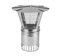 Chapeau de cheminée avec grille pare-étincelles - double paroi - Schiedel ICS 180 mm