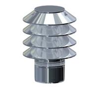 Chapeau de cheminée avec tête à lamelles - simple paroi - Reuter EW-BLUE 180 mm