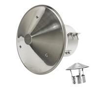 Chapeau de Cheminée Capot Cheminée de Pluie Inox 304, Capot de Conduit de Fumée 75mm 100mm 130mm 170mm 220mm 240mm, Chapeau de Ventilation Hotte, pour Tuyau de Toit(240mm/9.5in)