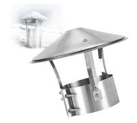 Chapeau de Cheminée Capot Cheminée de Pluie Inox 304, Capot de Conduit de Fumée 75mm 100mm 130mm 170mm 220mm 240mm, Chapeau de Ventilation Hotte, pour Tuyau de Toit(125mm/5“)