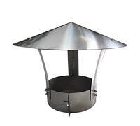 Chapeau de cheminée, capot, couvercle extérieure, toit, pratique en acier inoxydable, capuchons conduit, capuchon pluie galvanisé, supérieur à cône(D24cm/9.45in)