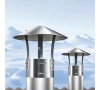 Chapeau De Cheminée, Chapeau Capot Cheminée Chapeau Conduit De Fumée Chapeau De Cheminée Pare Pluie INOX, Anti-Pluie Et Neige Pour Cheminee Ou Fumisterie Poele Exterieur Tubage(140mm/5.51inch)