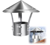 Chapeau de Cheminée, Chapeau Capot Cheminée Chapeau de Cheminée en Acier Inoxydable De Fumée Chapeau Anti-Pluie Et Neige,pour Cheminee Ou Fumisterie Poele Exterieur Tubage,8cm-30cm(14cm(5.51in))