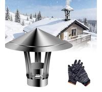 Chapeau De Cheminée, Chapeau Conduit De Fumée,Chapeau Capot Cheminée Pare Pluie Acier Inoxydable, Anti-Pluie Et Neige,pour Cheminee Ou Fumisterie Poele Exterieur Tubage(8cm)