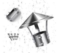 Chapeau de cheminée, Chapeau de cheminée en acier inoxydable, protection contre la pluie et la neige for conduit de poêle et cheminée, plusieurs tailles(21cm/8.3in)