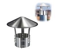 Chapeau De CheminéE, Chapeau De CheminéE Pare Pluie Inox Installation Facile, CHeminéE Capot Anti-Bas Draught Acier Inoxydable Compatible Avec DifféRents DiamèTres De CHeminéE(80 mm(3.150 in))