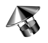 Chapeau de cheminée, conduit de poêle à sommet conique, cheminée à sommet conique, gouttière de toit ronde, outil pratique en acier inoxydable pour la ventilation des conduits, installation facile (