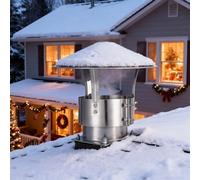 Chapeau de cheminée Conique en Acier Inoxydable, Conduit De Fumée Chapeau De Cheminée, Chapeau De Cheminée Protection Pluie et Neige Adapté À Tous Les Types De Carburant(250mm/9.84inch)