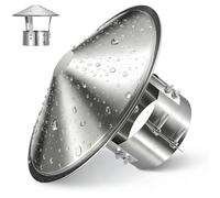 Chapeau de cheminée conique, Hotte de Cheminée Réglable Capot de Cheminées, Couvercle de Cheminée Ventilation Extérieur pour Fumisterie Poele Exterieur(125mm/5“)