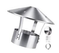 Chapeau de Cheminée, Couvercle de Cheminée, 75-315MM Hotte d'aération, Capuchon Couverture d'évent, Grille Aeration Cheminées pour Tuyauterie, Tuyau de Toit(230mm/9.1in)