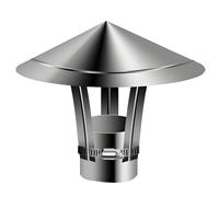Chapeau de Cheminée de Pluie,50/60/80/90/100/150/200mm Chapeau Cheminée en Acier Inoxydable 201, Ensemble de Couvercles de Tuyau de Poêle, Capot de Capsulage pour Tuyau De Fumée(180mm/7.1in)