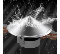 Chapeau de Cheminée de Toit, Chapeau Cheminée Anti Pluie et Pare-Pluie, Protection de Conduit en Acier Inoxydable 304 - Conique, 75-315 mm de Diamètre(100 mm/3.9 in)