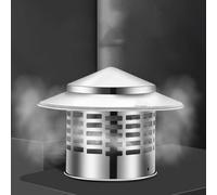 Chapeau de Cheminée de Toit en Acier Inoxydable 304 avec Grille - Anti Pluie Ventilation, Chapeau Cheminée Conique pour Protection de Conduit et Tuyaux de Poêle(250 mm/10 inch)