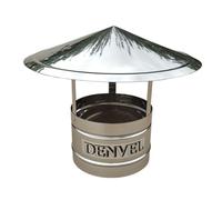 Chapeau de cheminée en acier inoxydable 120mm pour conduit de fumée - couverture de cheminée, capot de cheminée, protection contre la pluie pour cheminée - Denvel®
