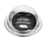 Chapeau de Cheminée en Acier Inoxydable 304 pour Ventilation | Finition Argenté, Usage la Cuisine et Salle de Bain, Ouverture 50mm, pour Conduit Pvc Rigide 50