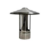 Chapeau de cheminée en acier inoxydable 304, résistant à la pluie et à la neige - Couvercle d'extrémité de tuyau d'évacuation de toit de 100 à 200 mm for sortie(100mm)