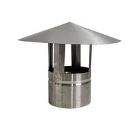 Chapeau de cheminée en acier inoxydable 304, résistant à la pluie et à la neige - Couvercle d'extrémité de tuyau d'évacuation de toit de 100 à 200 mm for sortie(200mm)