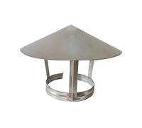 Chapeau de cheminée en acier inoxydable, avec grille anti-refoulement et protection anti-oiseaux, compatible avec tous types de combustibles, protection contre la pluie et la neige, 125 mm / 5 pouce