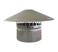 Chapeau de Cheminée en Acier Inoxydable Chapeau de Ventilation Extérieur Résistant aux Intempéries Chapeau de Sortie D'air pour Cheminées de Toit et Conduits de Hotte Aspirante(20cm/7.87in)