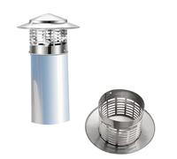 Chapeau De Cheminée En Acier Inoxydable Couvercle De Cheminée Anti-Pluie Et Neige Chapeau De Ventilation Pour Couvercle D'aération Isolant à L'extérieur Installation Facile(25CM)